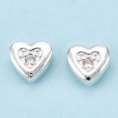 Латунные микро проложить кубического циркония бусы FIND-Z035-18S-1