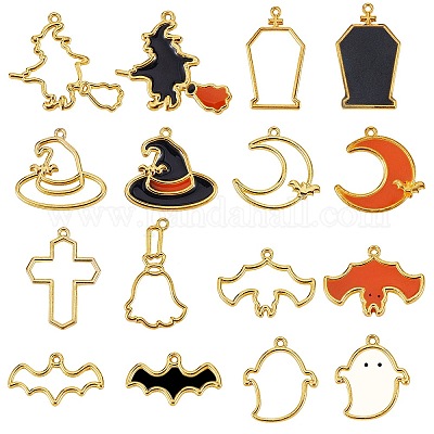 9шт 9 стиля подвески из цинкового сплава с открытой спиной FIND-SZ0001-43-1