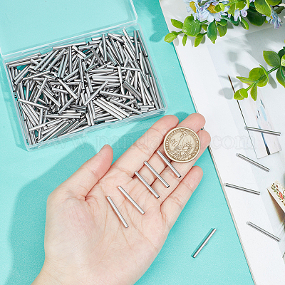 300 шт. трубчатые бусины из нержавеющей стали 304 STAS-UN0056-59-1