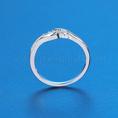 Кольца для пальцев из латуни с микропаве из прозрачных кубических цирконий FS-WG5C18D-01-1