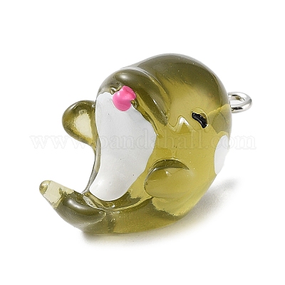 Подвески с морскими животными из прозрачной смолы RESI-P033-C01-1