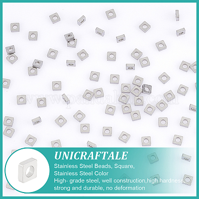 100 шт. бусины из нержавеющей стали марки 304 STAS-UN0053-03-1