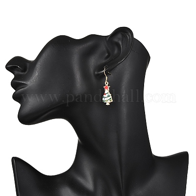 Болтающийся серьги сплава эмали EJEW-JE06610-1