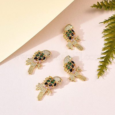 Подвески из кубического циркония с покрытием из латуни ZIRC-SZ0003-89B-1