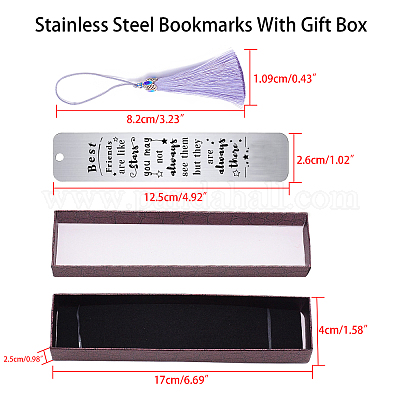 Wholesale FINGERINSPIRE Friends Gifts Bookmark - Best Friends are Like  Stars Stainless Steel Bookmarks with Tassel & Gift Box Durable & Waterproof Metal  Engraved Bookmark for Friends Birthday Graduation Gift 