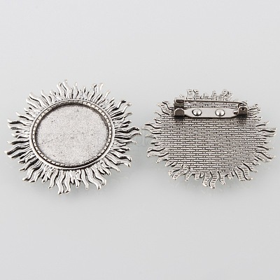 Старинные сплава ВС сеттинги брошь кабошон ободок PALLOY-O038-43AS-1