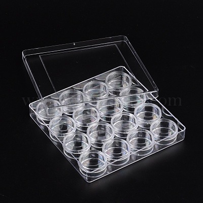 Wholesale SUPERFINDINGS 8 Pack Clear Plastic Beads Storage