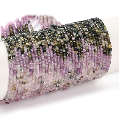 Нити натуральных турмалиновых бусин градиентного цвета G-K373-A01-01-1
