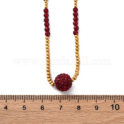 Круглые подвески из полимерной глины со стразами NJEW-U026-21G-1