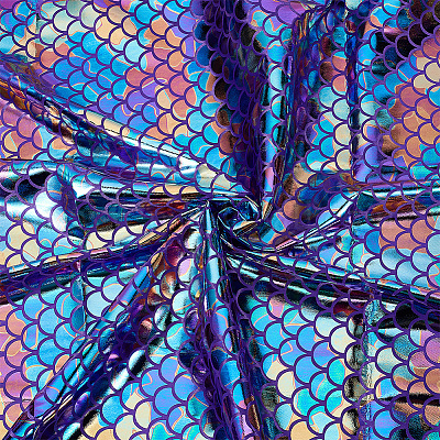 Полиэстеровая ткань с рыбьей чешуей&nbsp;DIY-WH20063-038C-1