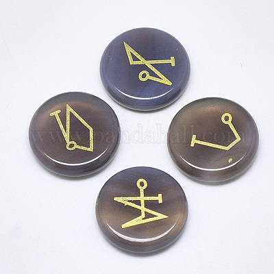 Серый натуральный агата кабошоны G-T122-38H-1