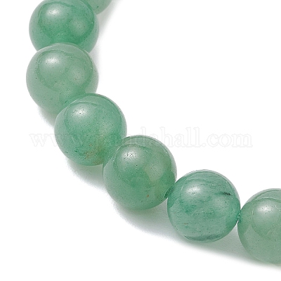 Природный зеленый авантюрин стрейч браслеты BJEW-JB12179-03-1