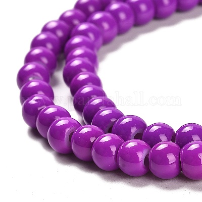 Окрашенные стеклянные бусины  DGLA-S071-6mm-52-1