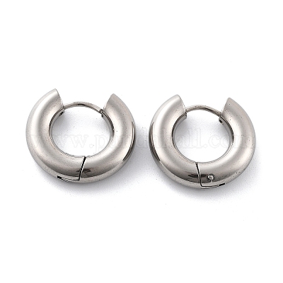 201 серьги-кольца из нержавеющей стали EJEW-P304-13B-P-1