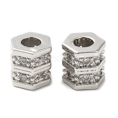 Стойки обшивки латунь кубического циркония бусы KK-Z033-27P-1