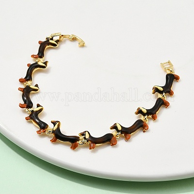 Браслеты из латунной эмали для женщин BJEW-B149-03G-1