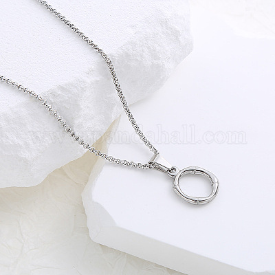 Ожерелья с подвесками в виде алфавита из нержавеющей стали для женщин VK4233-15-1