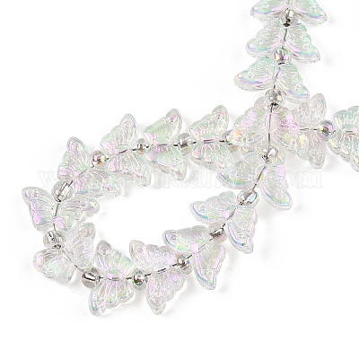 Стеклянные бусины с гальваническим покрытием  EGLA-N012-04P-1