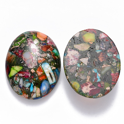 Кабошоны из имперской яшмы из синтетического золота G-R457-02D-1