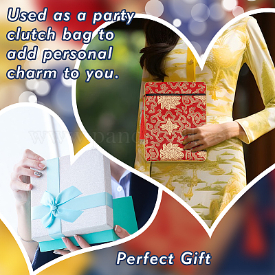 4 шт. 4-цветный шелковый чехол на молнии для книги сутры в этническом стиле ABAG-GA0001-27-1