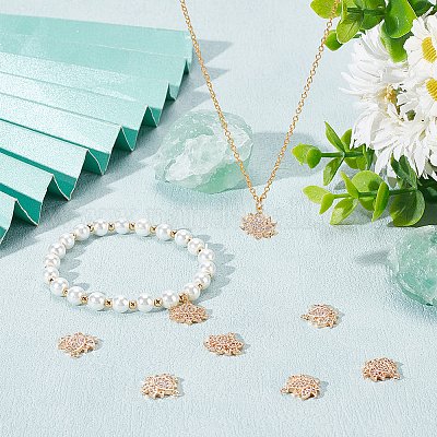 8шт латунные подвески из кубического циркония с микро-паве ZIRC-BBC0002-01-1