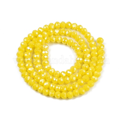 Стеклянные бусины с гальваническим покрытием  EGLA-A044-P3mm-A04-1