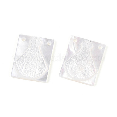 Подвески из натурального белого жемчуга SSHEL-S264-002B-1