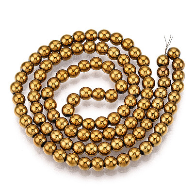 Немагнитные синтетический гематит бисер пряди X-G-S096-4mm-2-1