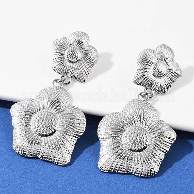 Серьги-гвоздики из нержавеющей стали 304 EJEW-G423-14P-1