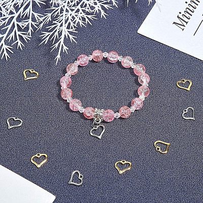 Подвески в виде открытого сердца из нержавеющей стали 304 STAS-UN0003-61-1