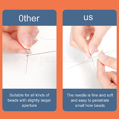 10 шт. изогнутые иглы для бисероплетения из нержавеющей стали 201 TOOL-BBC0001-07-1-1