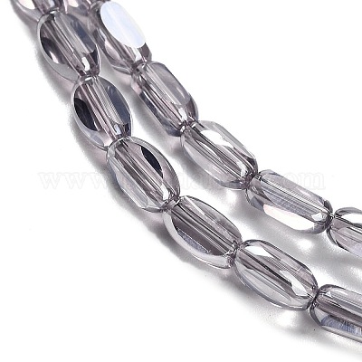 Стеклянные бусины с гальваническим покрытием  EGLA-P064-01A-PL02-1