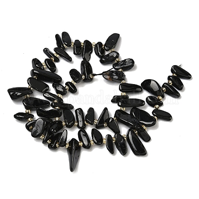 Натуральный черный турмалин бисер нитей&nbsp;G-Z130-A03-02-1