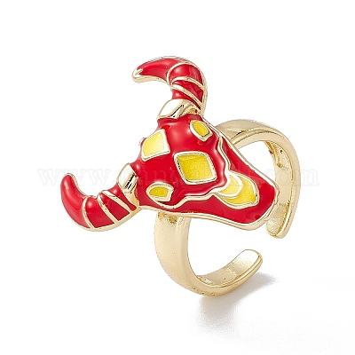 Кольцо-манжета с эмалированной головой быка RJEW-I086-01G-1