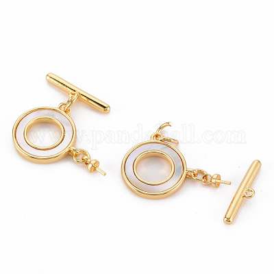 Латунные колышки с застежками-переключателями KK-S354-296-NF-1