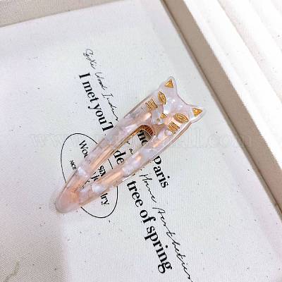 Заколки для волос из ацетата целлюлозы (смола) в форме кошки PW-WGA8C03-17-1