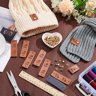 Прямоугольные бирки из искусственной кожи FIND-UN0007-60A-1