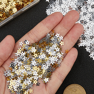 100 г подвески из 2-х цветных пайеток/блесток KY-CY0001-02-1