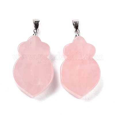 Природного розового кварца подвески G-A203-02E-P-1