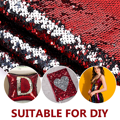 Ткань с пайетками&nbsp;DIY-WH0888-451B-1