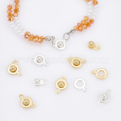 20 шт. 2 цвета 201 нержавеющая сталь застежки-кнопки STAS-UN0052-99-1