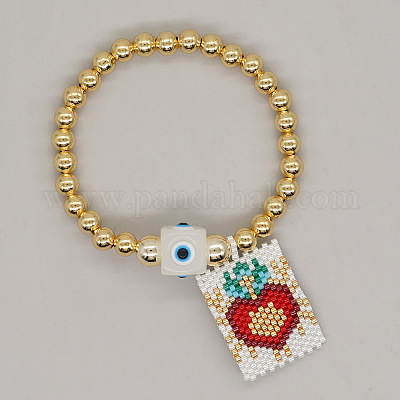 Браслеты с подвесками из стеклянных бусин в богемном стиле SK5207-2-1