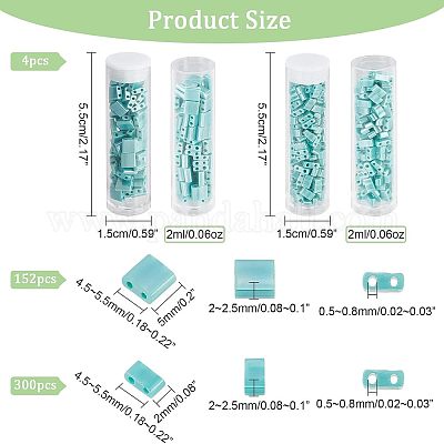 452шт 2 стеклянных бисера с 2 отверстиями SEED-NB0001-73-1