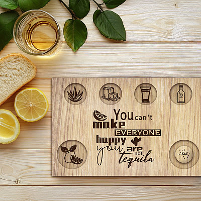 Деревянный поднос для рюмок AJEW-WH0422-012-1