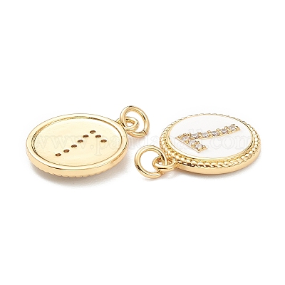 Латунные микропаве прозрачные кубические циркониевые подвески ZIRC-I052-16G-07-1