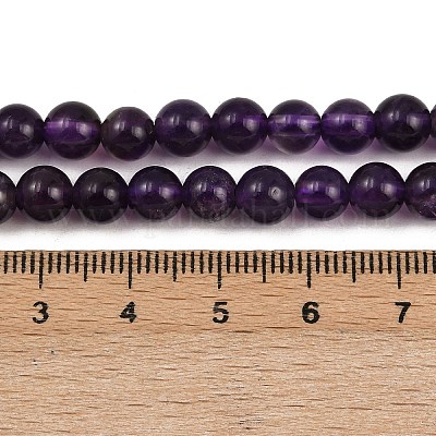 Природный аметист нитей бисера G-R446-6MM-21A-1