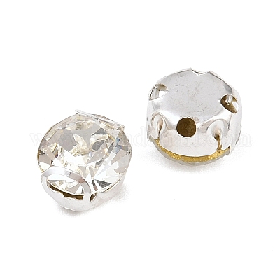 Плоские круглые пришивные бусины-монти со стразами STAS-B107-01D-01S-1