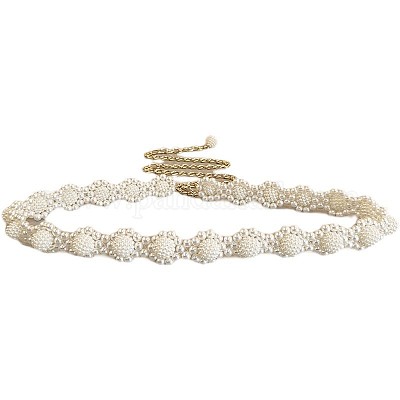 Цветок пластиковый искусственный жемчуг бисер сплав талии живот цепи для женщин FS-WG81ED8-01-1