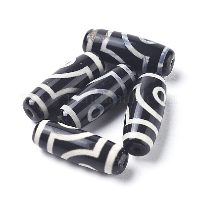 Бусины дзи с 2 глазом в тибетском стиле TDZI-D008-25-1