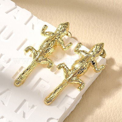 Латунь серьги EJEW-B118-02G-1